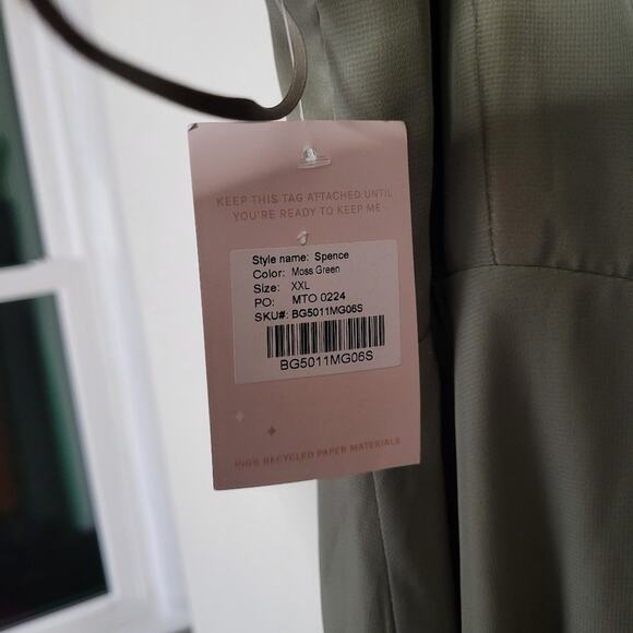 Birdy Grey Green Off-Shoulder Gown for Weddings - Picture 5 of 5